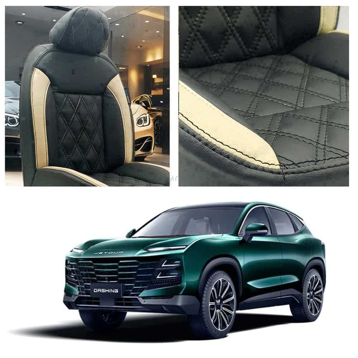 Jetour Dashing Diamond Cut Black Beige Seat Covers 2025-2026