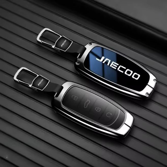 Jaecoo J6 Jack Knife TPU Key Cover 4 Buttons Black With Golden