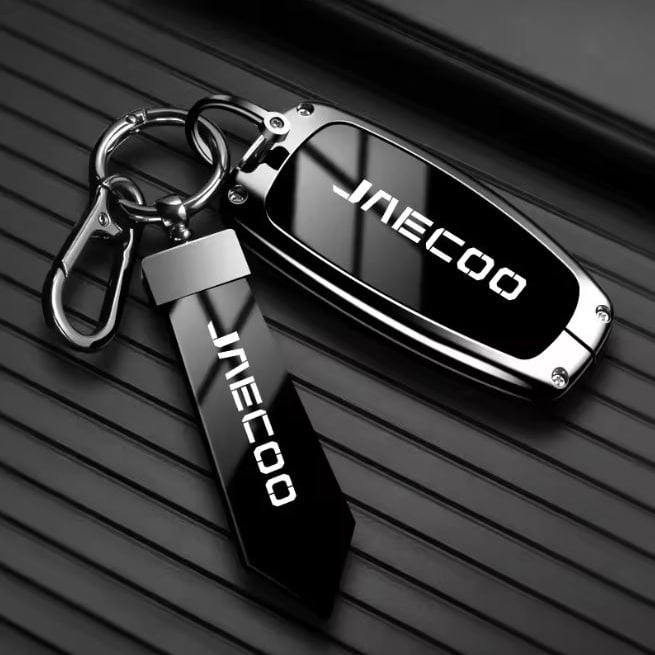 Jaecoo J6 Jack Knife TPU Key Cover 4 Buttons Black With Golden