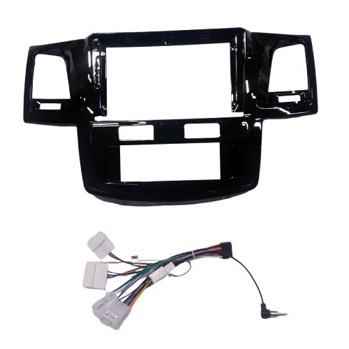 Toyota Hilux Vigo Revo LCD Frame With Grip Glossy Black 10 Inches
