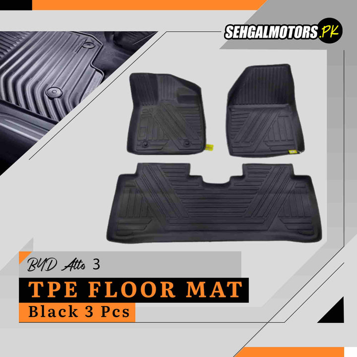 BYD Atto 3 TPE Floor Mat Black 3 Pcs 2025-2026
