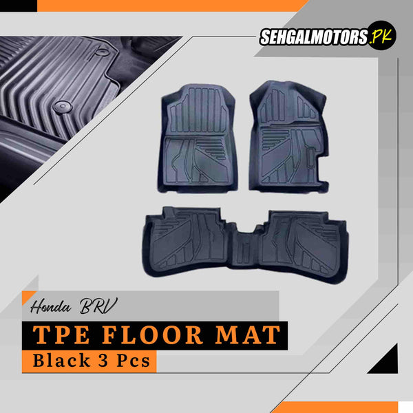 Honda BRV TPE Floor Mat Black 3 Pcs