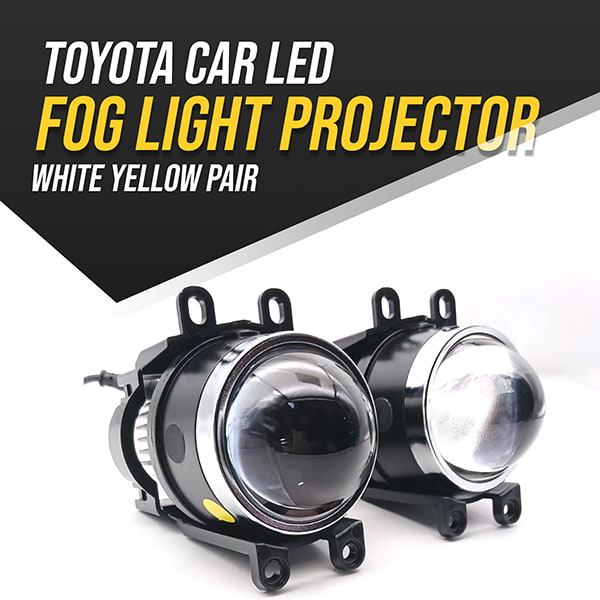 Toyota Car LED Fog Light Projector White Yellow Pair