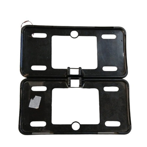 Used Car Number Plate License Frame with LED Neon Light Pair - Black