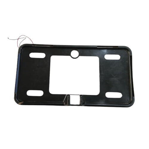 Used Car Number Plate License Frame with LED Neon Light Pair - Black