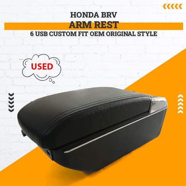 Used Honda BRV 6 USB Custom Fit OEM Original Style Arm Rest Black