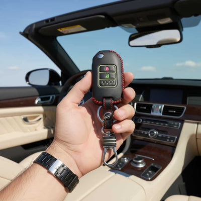 Honda Vezel Leather Key Cover 2 Button Glow In Dark