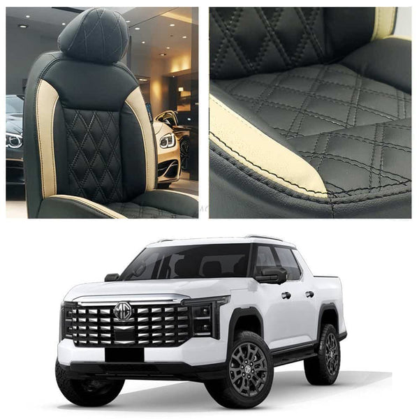 MG U9 Diamond Cut Black Beige Seat Covers 2025-2026