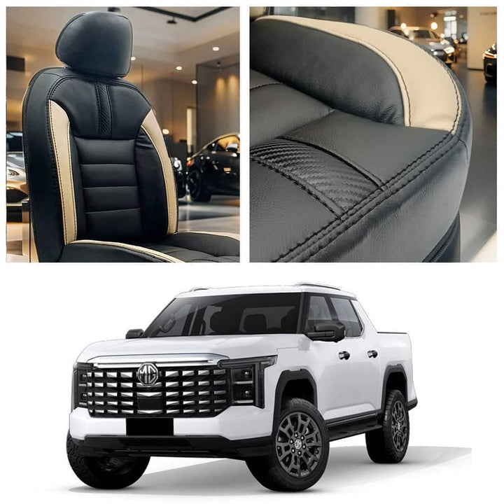 MG U9 Hockey Design Black Beige Seat Covers