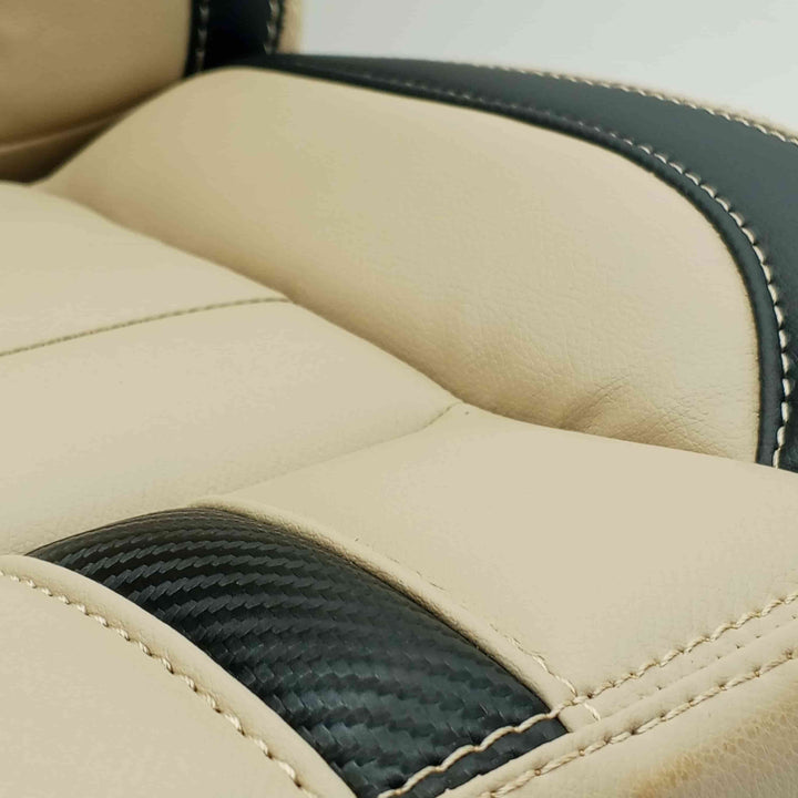 MG U9 Hockey Design Beige Black Seat Covers