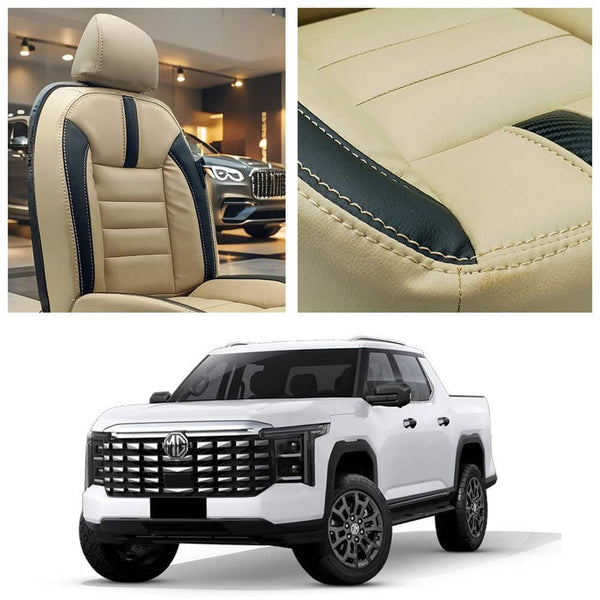 MG U9 Hockey Design Beige Black Seat Covers 2025-2026