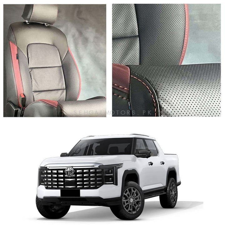 MG U9 Breathable Black Red Seat Covers
