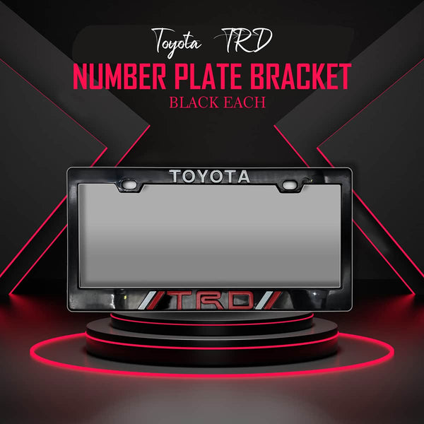 Toyota TRD Number Plate Bracket - Black Each