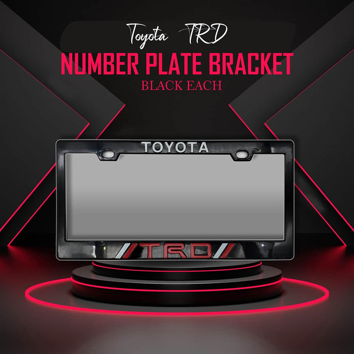 Toyota TRD Number Plate Bracket - Black Each