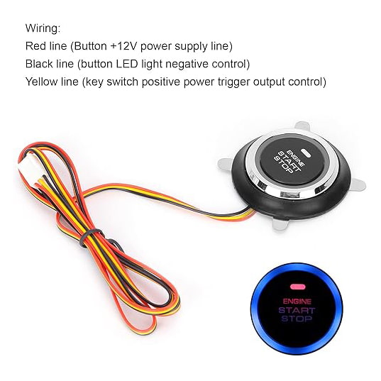 Giordon EXAD Smart Car Alarm with Remote Start Push Button