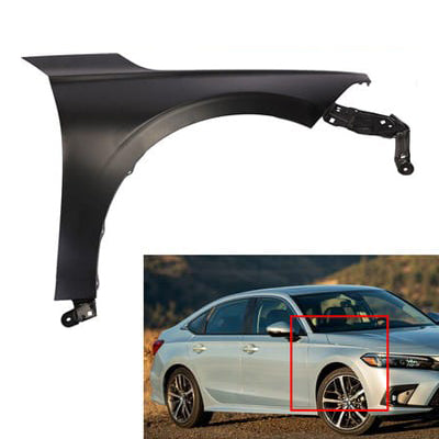 Honda Civic Fender Flares Black 1 Pc Right Side