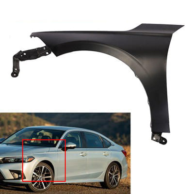 Honda Civic Fender Flares Black 1 Pc Left Side