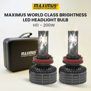 Maximus World Class Brightness LED Headlight Bulb - H11 - 200w