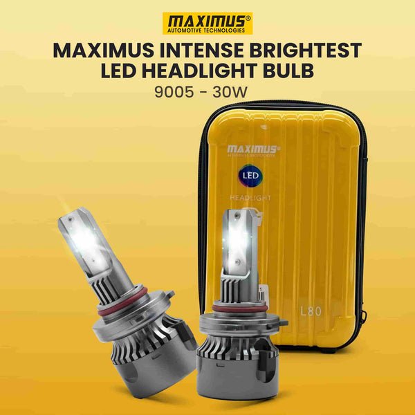 Maximus Intense Brightest LED Headlight Bulb - 9005 - 30w