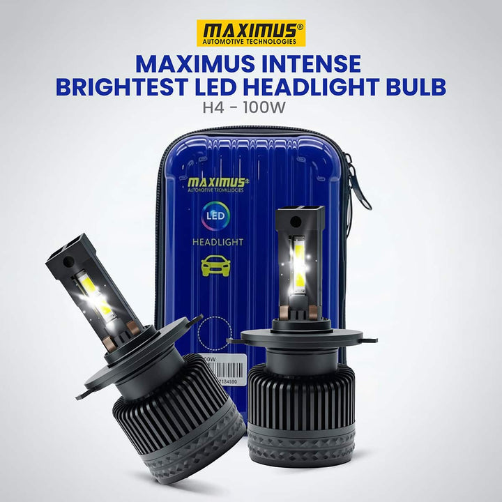 Maximus Intense Brightest LED Headlight Bulb - H4 -100w