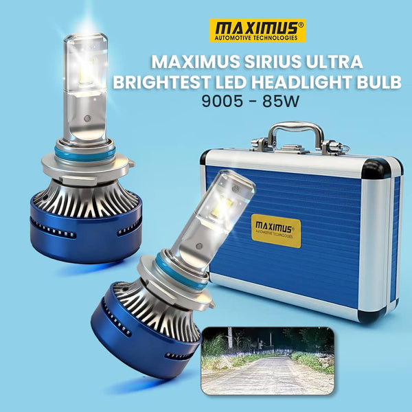 Maximus Sirius Ultra Brightest LED Headlight Bulb - 9005 - 85W