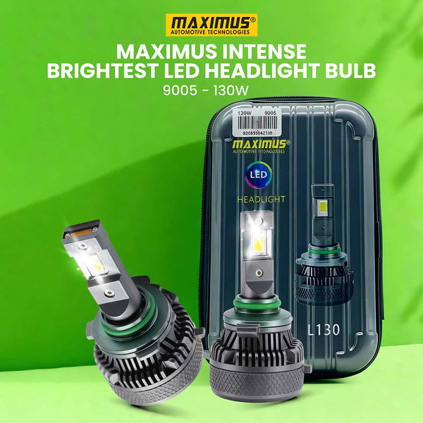 Maximus Intense Brightest LED Headlight Bulb - 9005 -130w