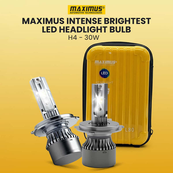 Maximus Intense Brightest LED Headlight Bulb - H4 - 30w