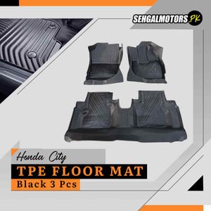 Honda City TPE Floor Mats Black 3 Pcs 2008 - 2021