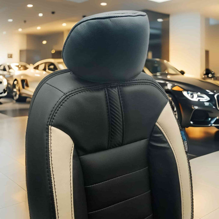 Kia Stonic Hockey Design Black Beige Seat Covers