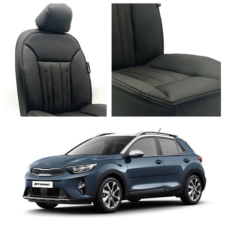 Kia Stonic Audi Design Black Seat Covers