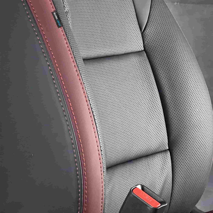 Kia Stonic Breathable Black Red Seat Covers