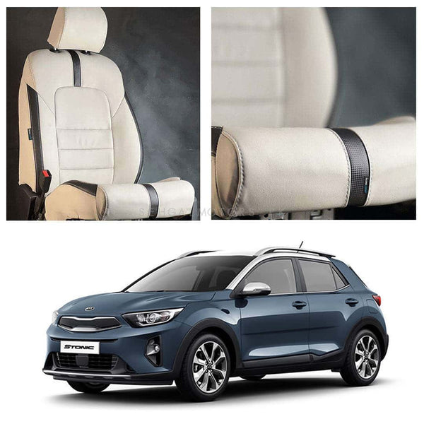 Kia Stonic Type R Beige Black Seat Covers