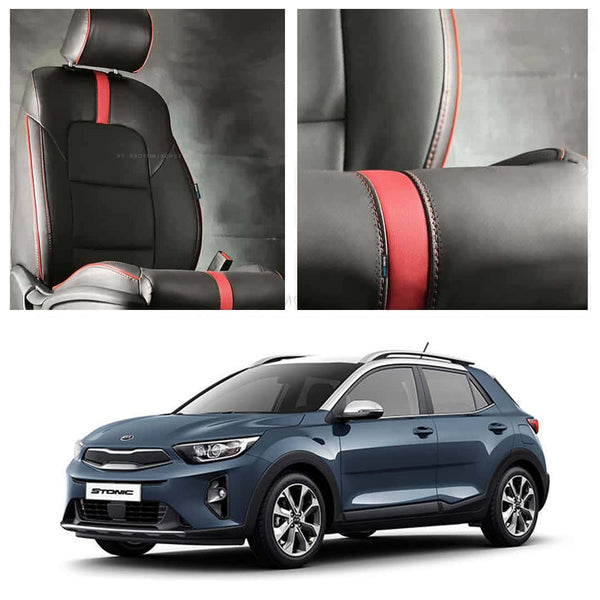 Kia Stonic Type R Black Red Seat Covers