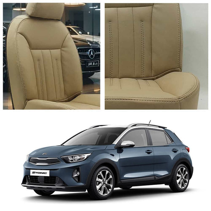 Kia Stonic Audi Design Beige Seat Covers