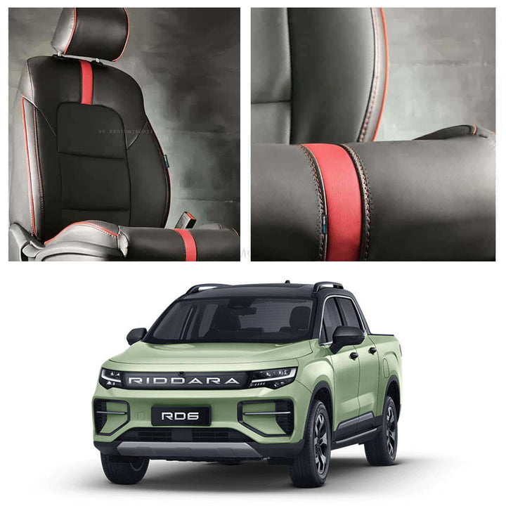 Riddara RD6 Type R Black Red Seat Covers