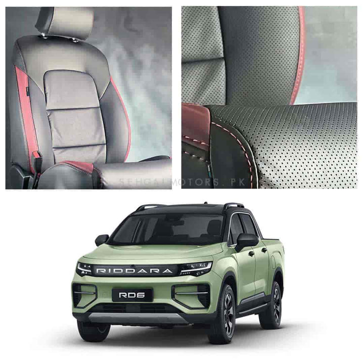 Riddara RD6 Breathable Black Red Seat Covers