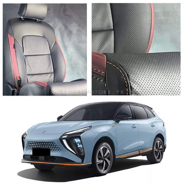 Forthing Friday Breathable Black Red Seat Covers