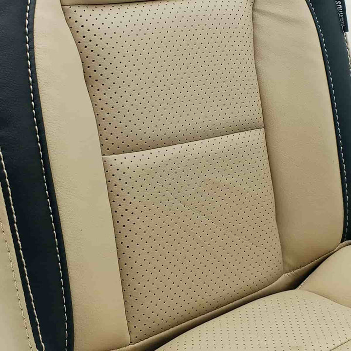 Forthing Friday Breathable Beige Black Seat Covers