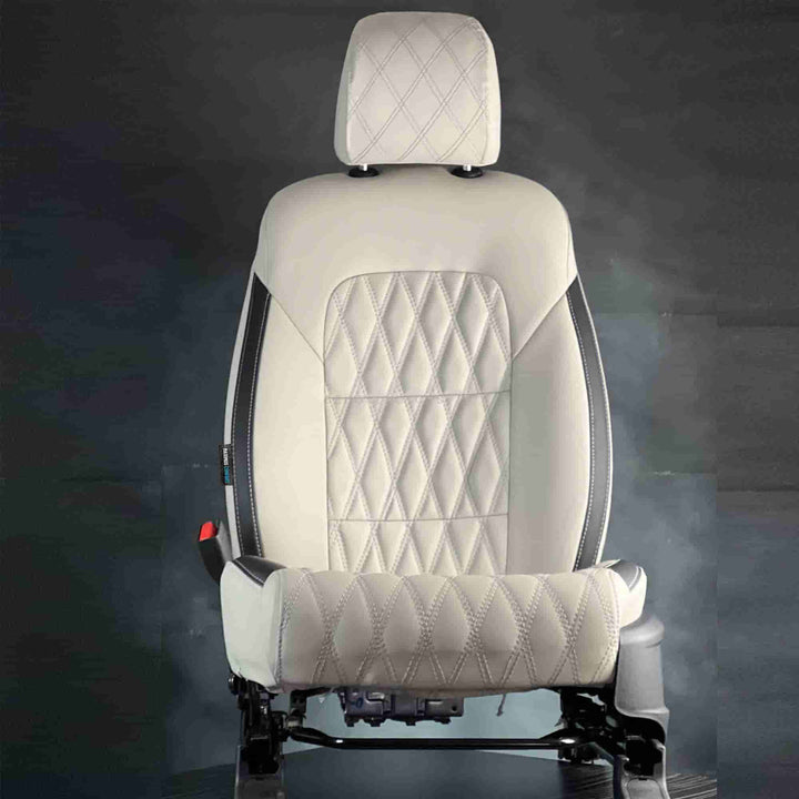 JMEV Elight Diamond Cut Beige Black Seat Covers