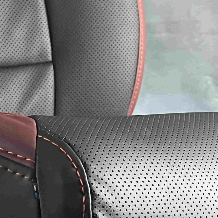 JMEV Elight Breathable Black Red Seat Covers