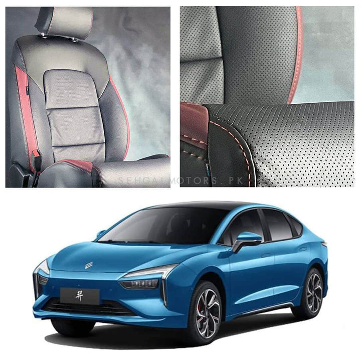 JMEV Elight Breathable Black Red Seat Covers