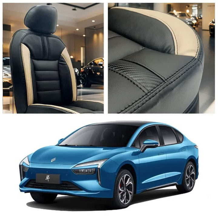 JMEV Elight Hockey Design Black Beige Seat Covers