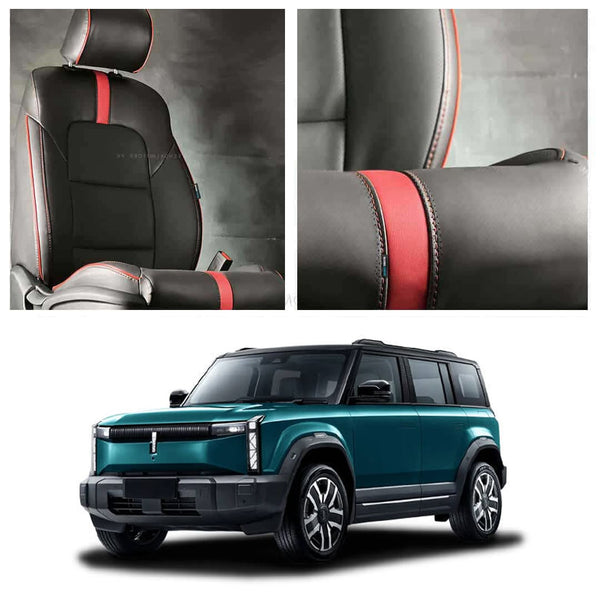 Jaecoo J6 Type R Black Red Seat Covers