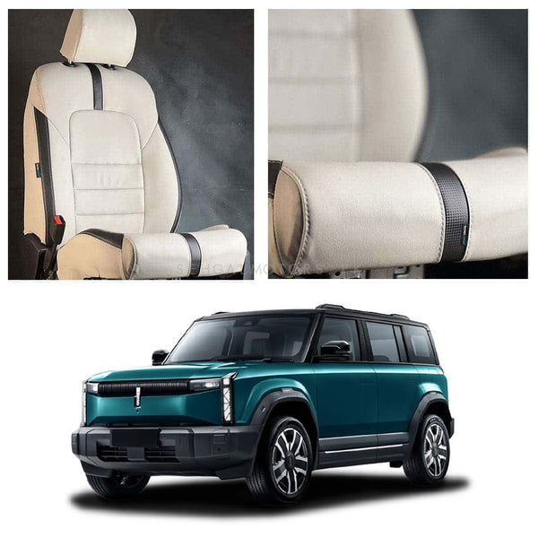 Jaecoo J6 Type R Beige Black Seat Covers