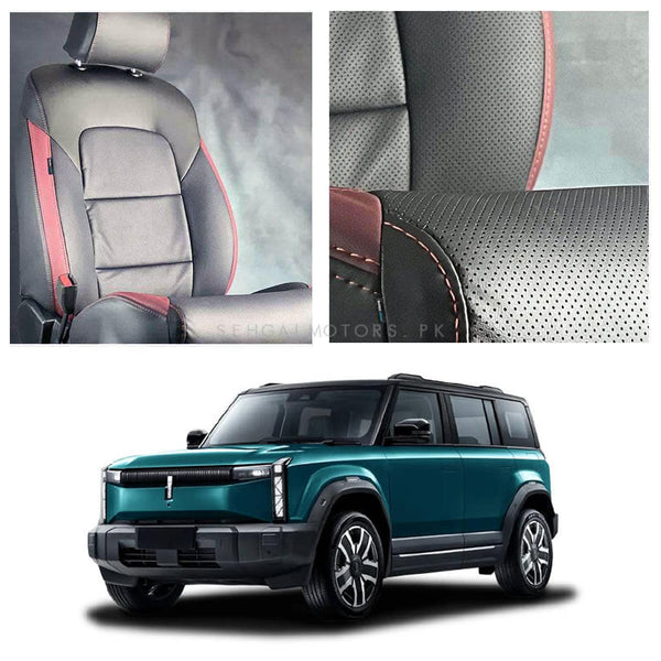 Jaecoo J6 Breathable Black Red Seat Covers
