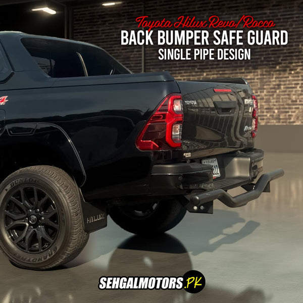 Toyota Hilux Revo/Rocco Back Bumper Safe Guard - Single Pipe Design