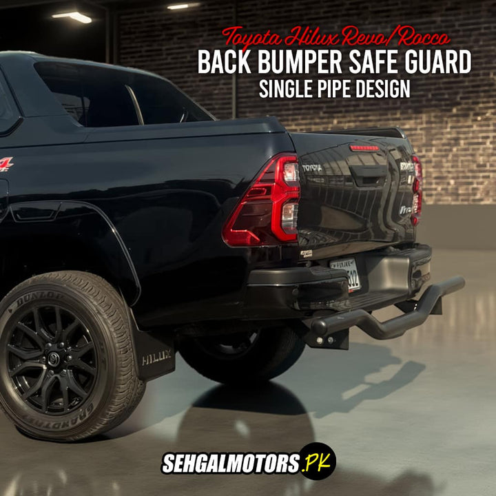 Toyota Hilux Revo/Rocco Back Bumper Safe Guard - Single Pipe Design