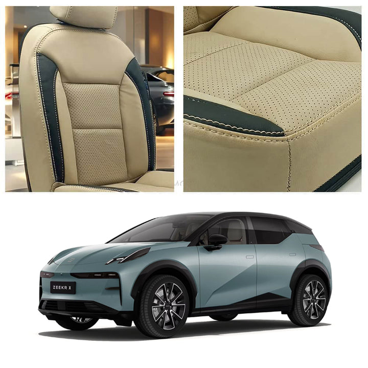 Zeekr X Breathable Beige Black Seat Covers