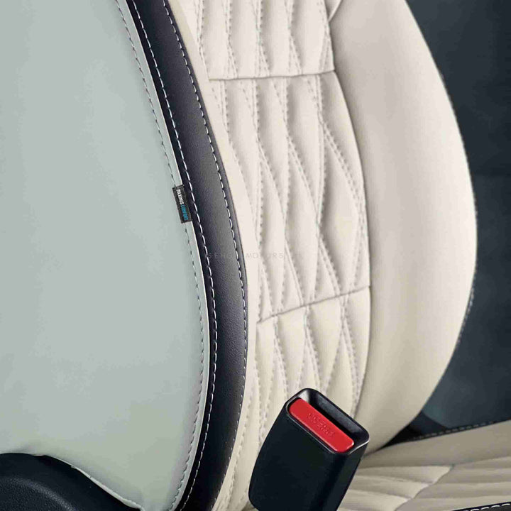 Zeekr 7X Diamond Cut Beige Black Seat Covers