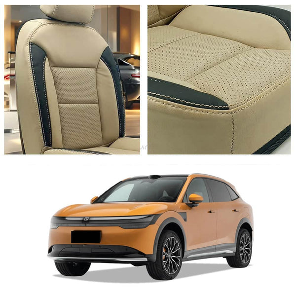 Zeekr 7X Breathable Beige Black Seat Covers